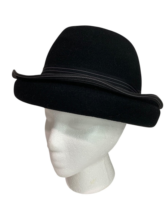 One Size Brooklyn Industries Womens Black Hat Ribbon Band Wool