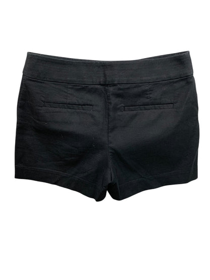 Size 2 Loft Womens Shorts Black Goldtone Button Pockets