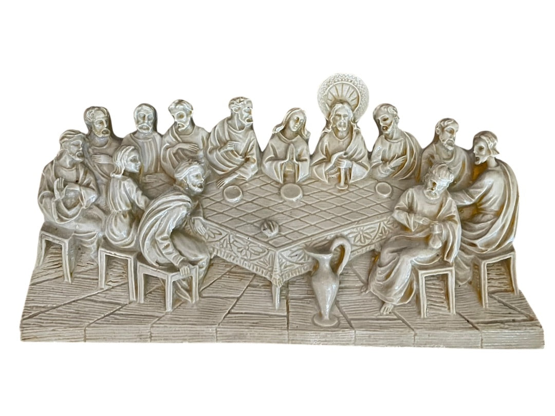 Last Supper Jesus Christ Dimensional Plastic Resin Wall Hanging Vintage