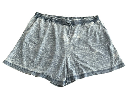 3X June & Delancey Elastic Waist Drawstring Shorts Blue Womens