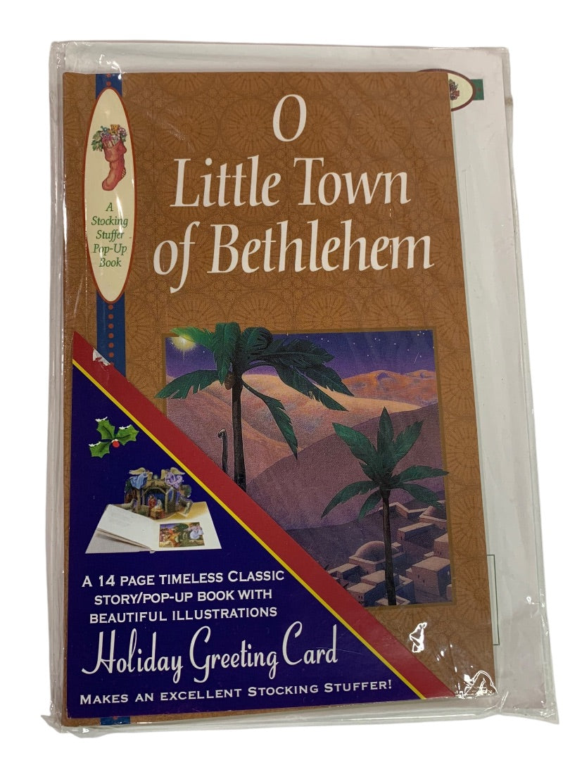 O Little Town of Bethlehem New Pop-Up Book Illustrated 14 Pages Card Stocking Stuffer