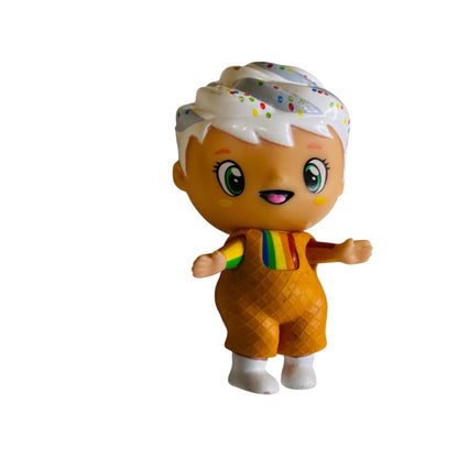 DQ Dairy Queen Lil Blizzard 4 Inch Rainbow Sprinkles Sugar Cone Figure Toy