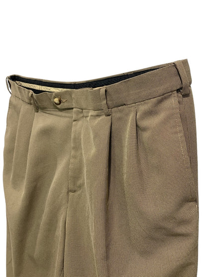 38 x 32 Croft & Barrow Mens Dress Pants Brown Black Micro Houndstooth