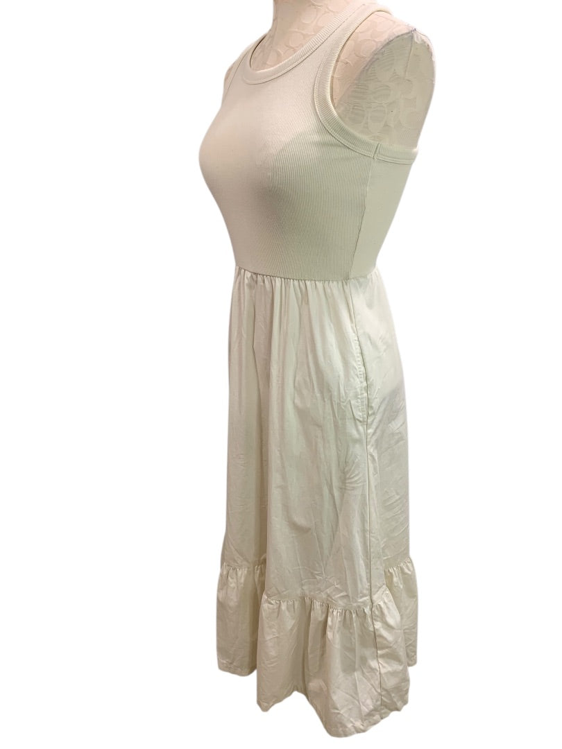 XS Gap Ivory Sundress Boho Pockets Racerback Tank Bodice