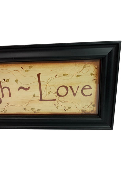 Kim Klassen "Live Laugh Love"  Framed Wall Art 22" x 7"