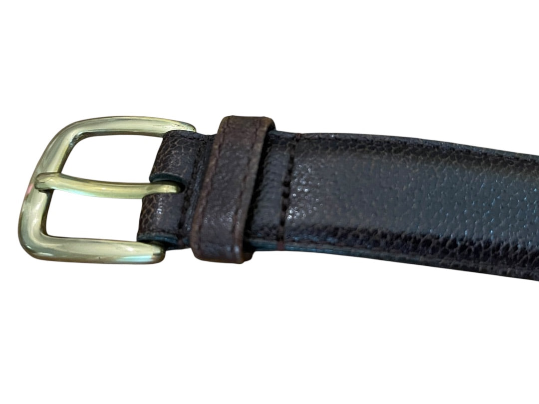 Size 36 Henry Grethel Belt Full Grain Steerhide Dark Brown Leather .75" width