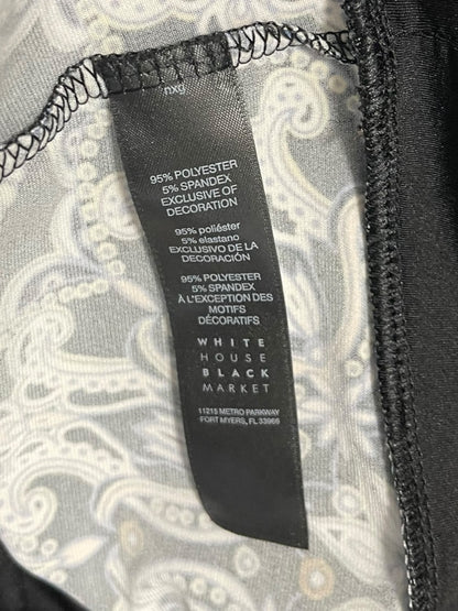 Small White House Black Market Cold Shoulder 3/4 Womens Sleeve Floral Top