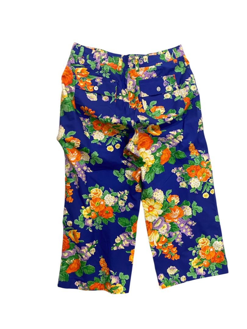 Size 12 Lauren Ralph Lauren Womens Lightweight Floral Pants Wide Leg