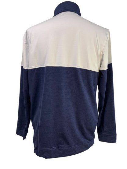 Medium Puma Golf Mens 1/4 Zip Pullover Cloudspun Jacket Navy Blue White