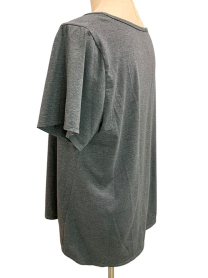 Size 2XL Lularoe Womens Scoop Neck Tshirt Tunic Charcoal