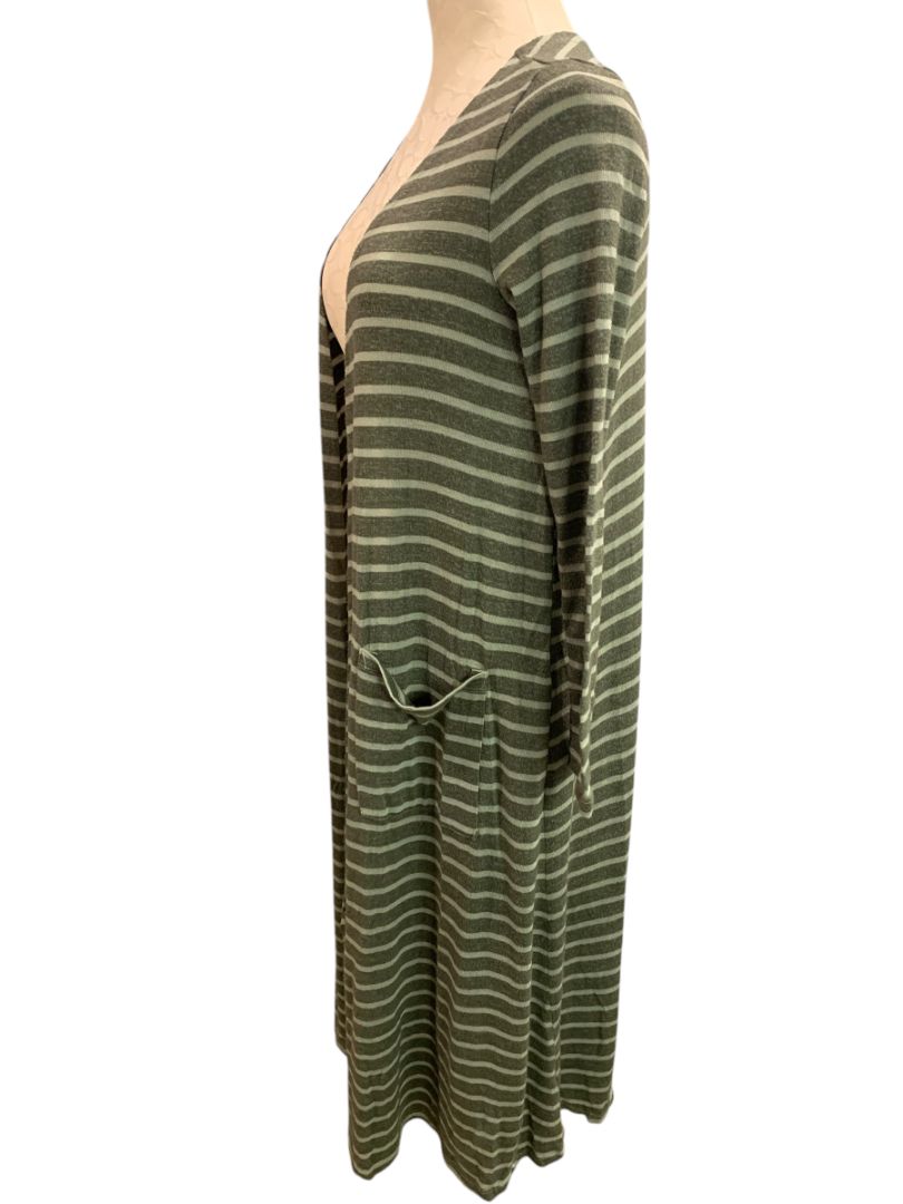 Size XS LulaRoe Sarah Cardigan Duster Long Olive Green Pockets