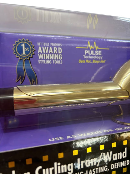 Hot Tools Professional Hair Curling Iron 1" 1181 Spring Gold Styling Beauty New