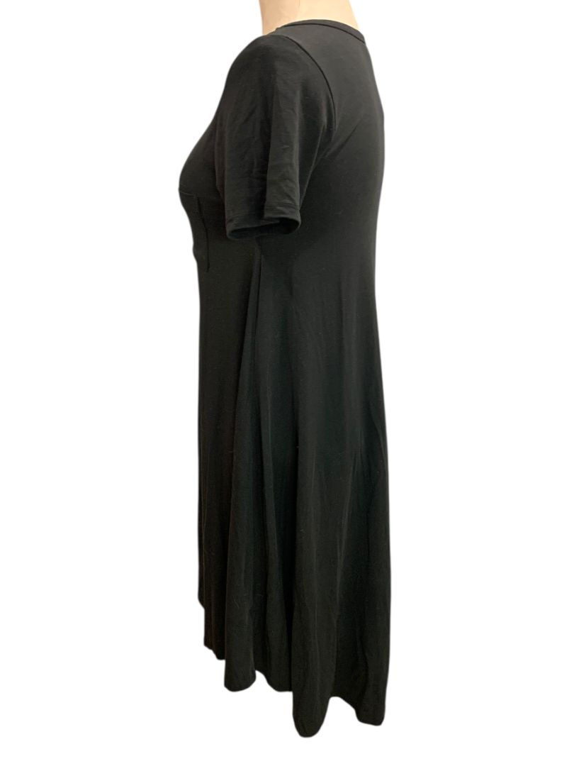 Size XXS LulaRoe Black Carly Dress Hi Lo Hem Tshirt Short Sleeve