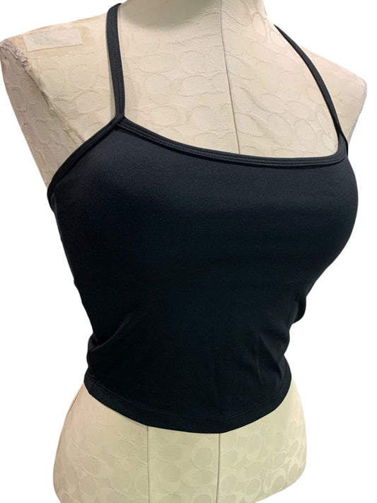 Small Long Line Black Built in Bra Light Support Camisole