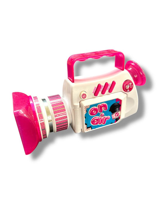 Vintage Y2K Barbie On Air Video Camera Camcorder Toy Lights Sounds