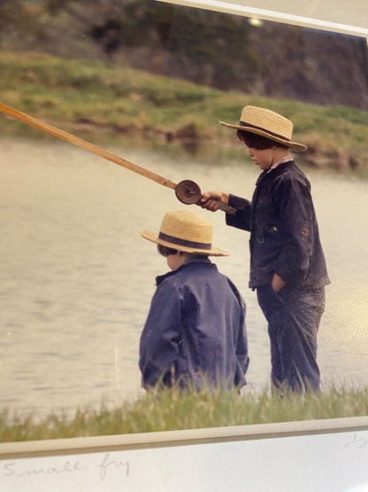 Signed Bill Coleman Matted Framed Small Fry Amish Photo #176