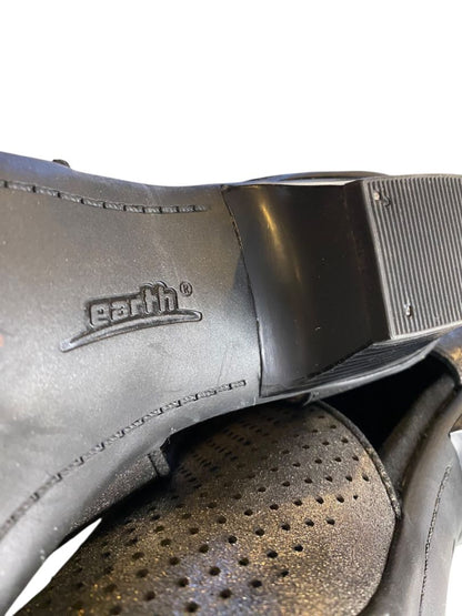 Size 11 Earth Intrepid Womens Pewter Leather Booties Boots Open Toe