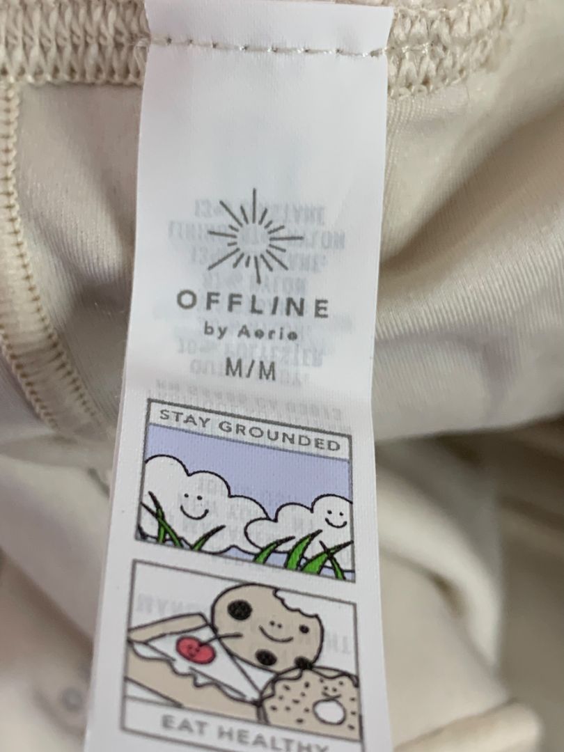 Size Medium Offline by Aerie Bubble Mini Skirt Ivory Skort Undershort