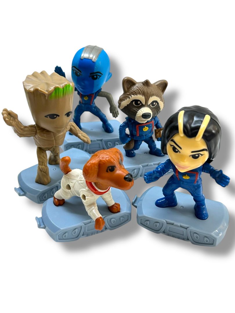 Set of 5 Guardians of the Galaxy McDonalds Happy Meal Toy 4"