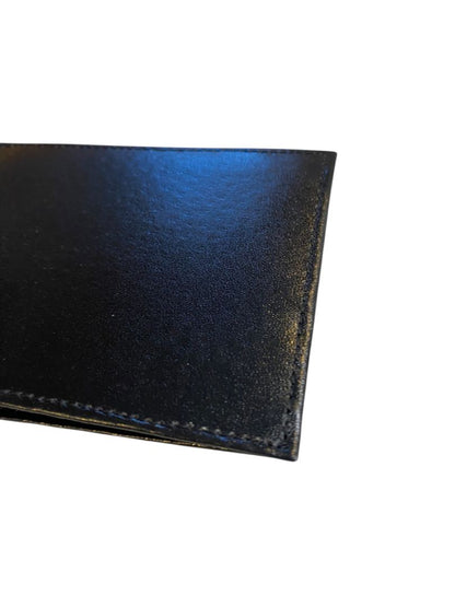 New Black Bifold Mens Split Grain Leather Wallet