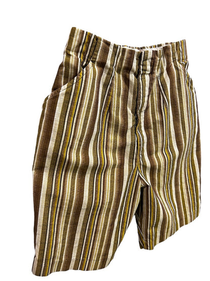 Jack Winter Women's Vintage 1960s Striped Shorts Pockets Retro