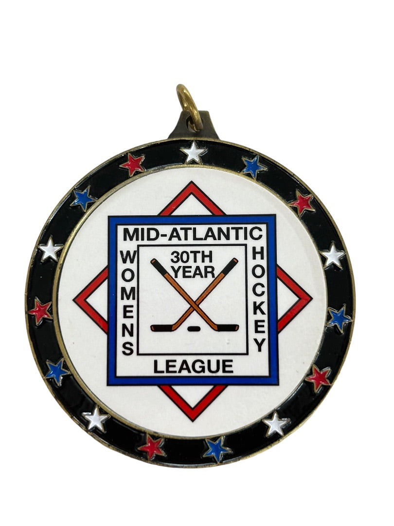 30th Year Medal Medallion Mid-Atlantic Hockey League Personalized Hockey Crown