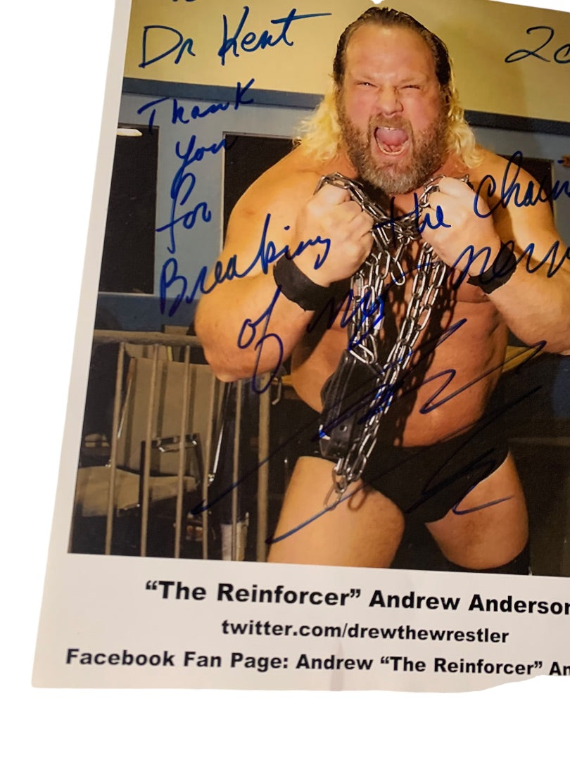 Signed Andrew Anderson The Reinforcer 2013 Personalized Autograph 8x10 Photo