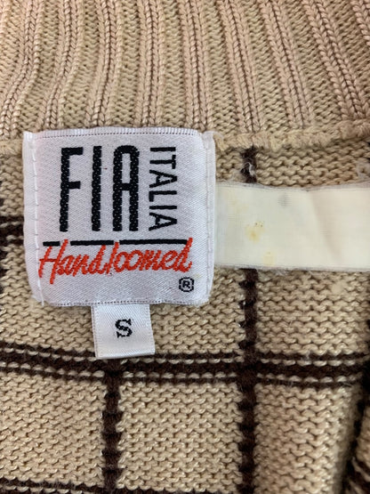 Small Fia Italia Handloomed Womens 1/2 Zip Sweater Vintage 1990s Soft