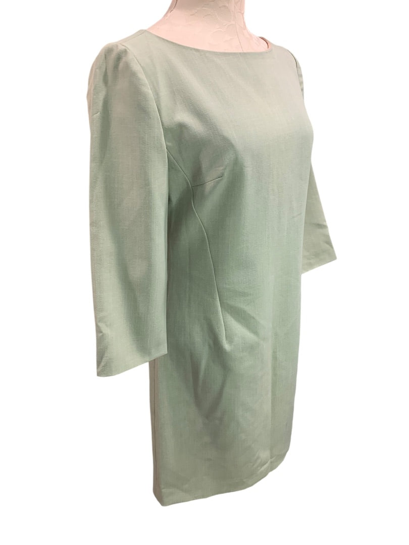 Size 6 Trio Brand Sage Green A-Line Dress Lined 3/4 Sleeve