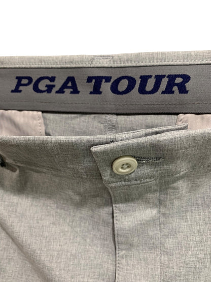 Size 36 PGA Tour Mens New Golf Shorts Light Gray Heather