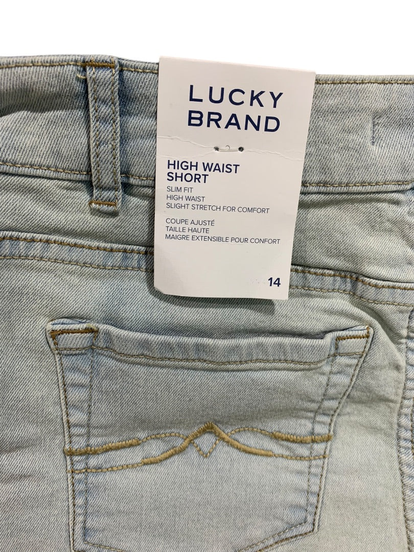 Size 14 Lucky Brand Girls New Jean Shorts High Waist Buttonfly