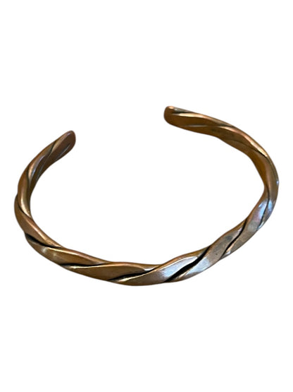 Twisted Copper Strand Adjustable Open Bracelet