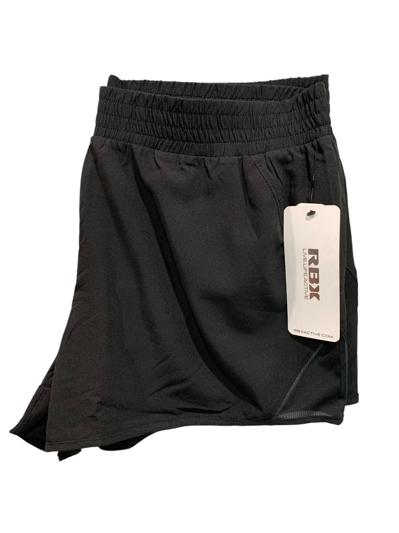 XL RBX Womens New Black Activewear Running Shorts Lined CR5308