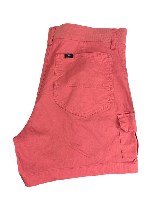 Size 12M Lee Womens New Mid Rise 5 Inch Shorts Coral Chino