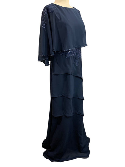 Size 14 New Formal Navy Blue Dress Mother of the Bride Wedding Long