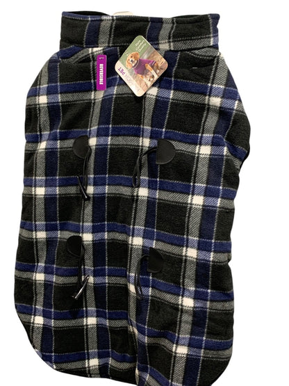 XL Fashion Pet Dog New Reversible Fleece Jacket Coat Plaid