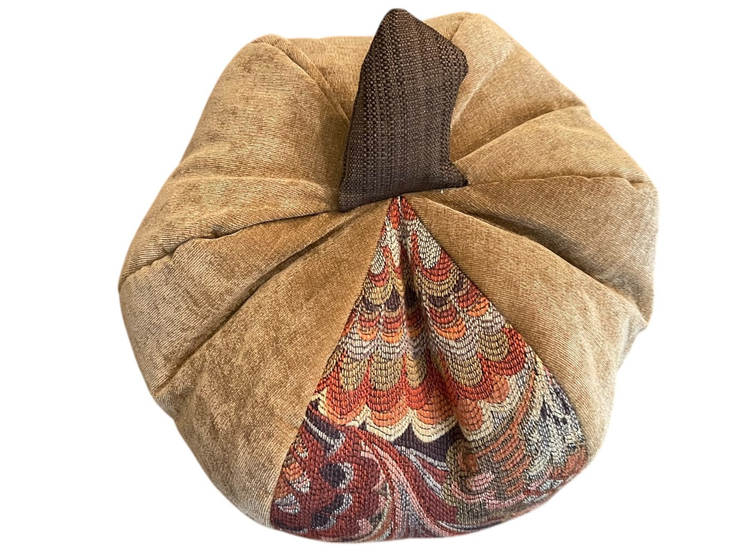 Woof & Poof Harvest Paisley Pumpkin Brown 12 Inch Pillow Accent