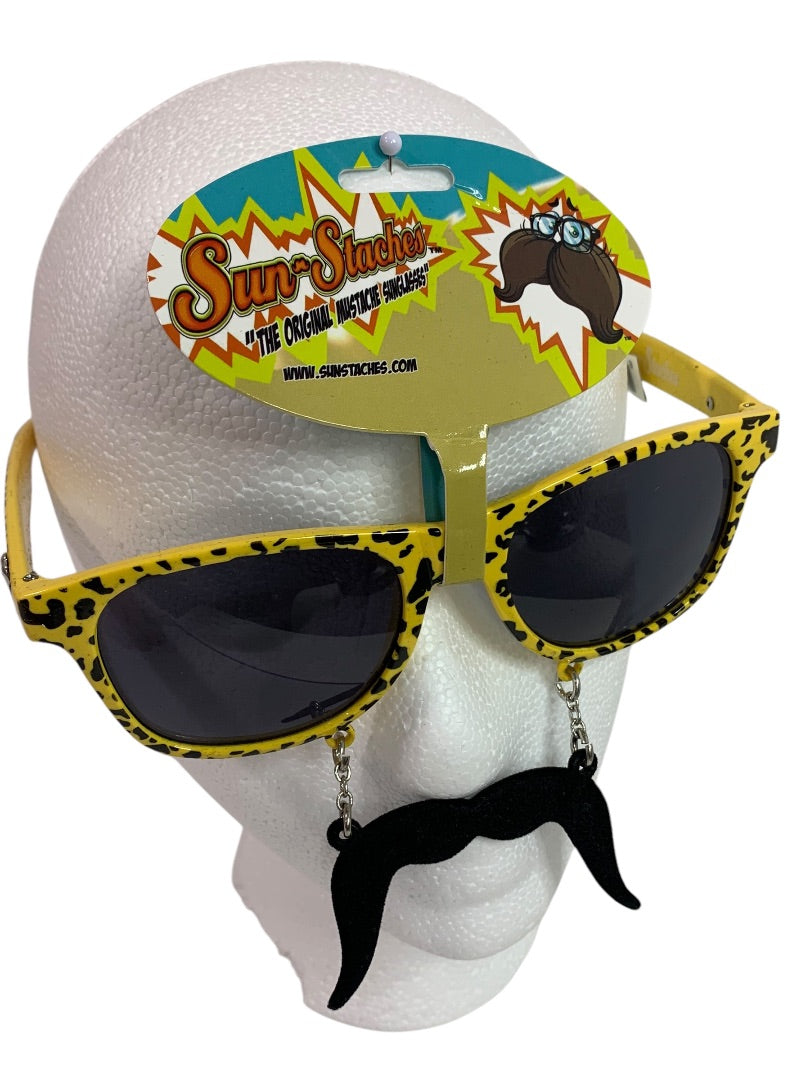 One Size SunStaches Mustache Sunglasses Party Costume New