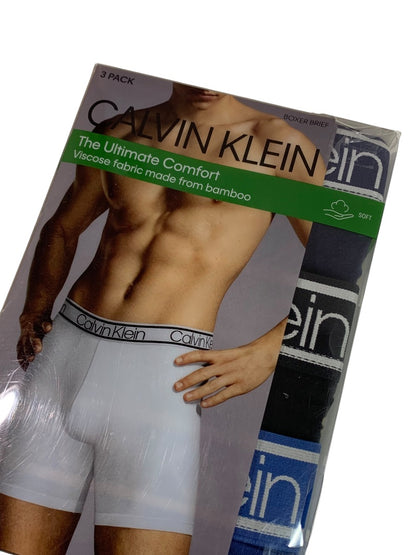 Medium Calvin Klein 3 Pack Boxer Briefs Mens New Blue