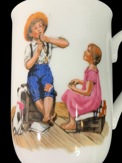 1986 Norman Rockwell Museum Collections Mug Gold Trim "Music Master"
