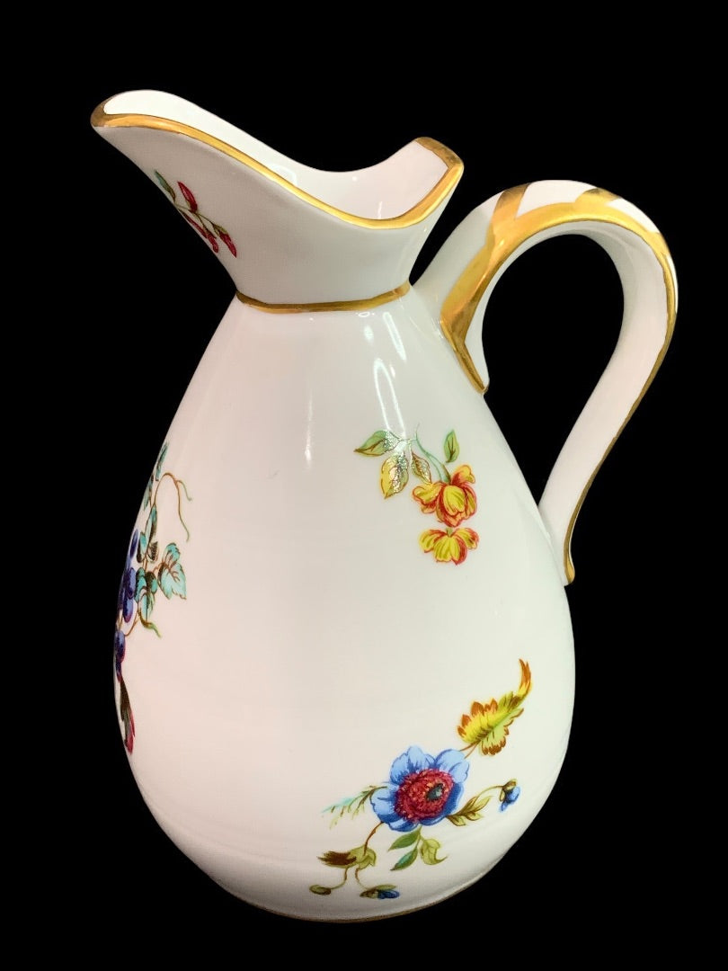 1980s Frankin Mint Fine Porcelain Creamer Collection Floral 5 Inch