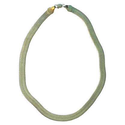 Vintage 18 Inch Herringbone Necklace Lays Flat Silverton Lobster Clasp