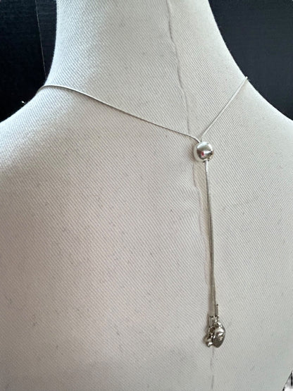 Dansk Smykkekunst Modernist Silver Necklace Slide Adjustment