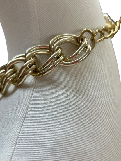 Goldtone Chunky Statement Chain Necklace 18-20 Inches Toggle Clasp