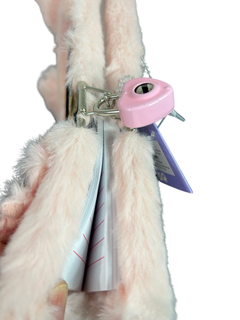 Claires New Plush Lined Journal Diary Locking Princess Owl 8 x 6 Inch