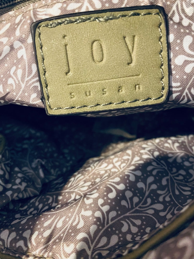 Joy Susan Vegan Leather Sage Green Purse Pouch Detachable Strap