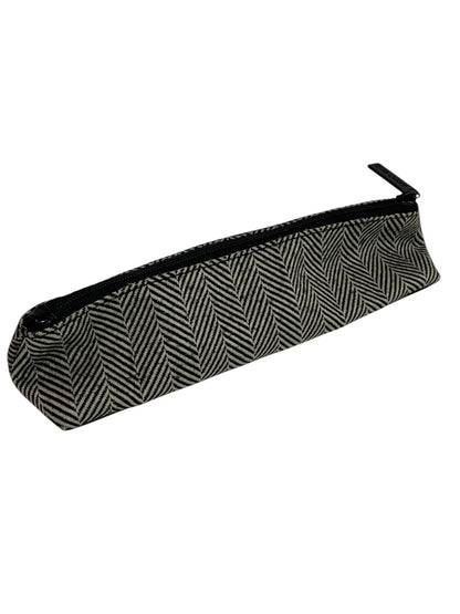 Estee Lauder Cosmetic Bag Travel Zip Pouch Black White Herringbone