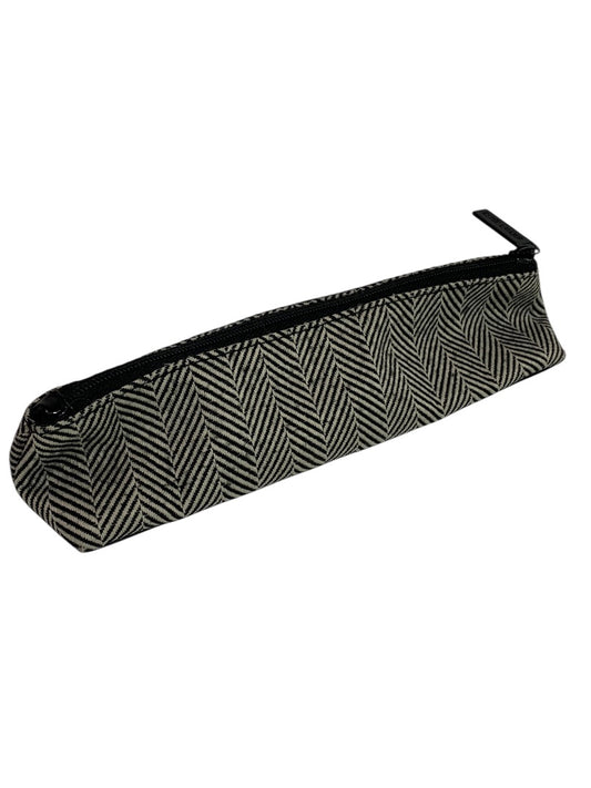 Estee Lauder Cosmetic Bag Travel Zip Pouch Black White Herringbone