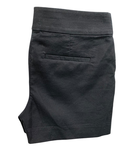 Size 2 Loft Womens Shorts Black Goldtone Button Pockets