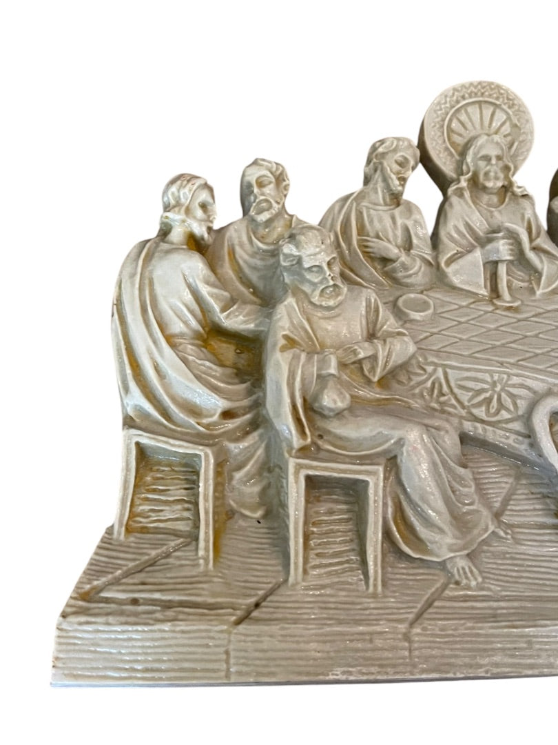 Last Supper Jesus Christ Dimensional Plastic Resin Wall Hanging Vintage